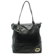 Pre-owned Leather shoulder-bags Gucci Vintage , Black , Dames