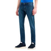 Slim Fit Blauwe Jeans Armani , Blue , Heren