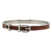 Pre-owned Metal bracelets Hermès Vintage , Brown , Dames