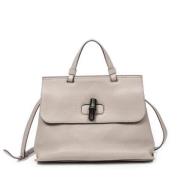 Pre-owned Leather handbags Gucci Vintage , Gray , Dames