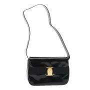 Pre-owned Leather shoulder-bags Salvatore Ferragamo Pre-owned , Black ...