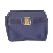 Pre-owned Fabric pouches Salvatore Ferragamo Pre-owned , Blue , Dames