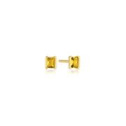 Goud vergulde Oorbellen met Emerald Cut Sif Jakobs Jewellery , Yellow ...