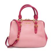 Pre-owned Leather handbags Miu Miu Pre-owned , Pink , Dames