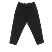 Zwarte Marmer Denim Jeans Amish , Black , Heren