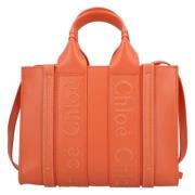 Leather totes Chloé , Orange , Dames