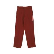 Baksteenrode Werkbroek Rechte Pijp Dickies , Red , Heren