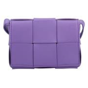 Leather crossbody-bags Bottega Veneta , Purple , Dames