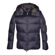 Down jacket in blue nylon Baldinini , Blue , Heren