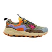 Groene Yamano Sneakers Fw24/25 Collectie Flower Mountain , Multicolor ...