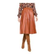 Geplooide midi-rok Silvian Heach , Brown , Dames