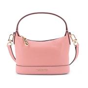 Leren handtas met frontlogo Michael Kors , Pink , Dames