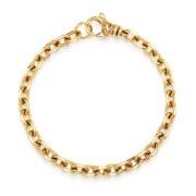 Men's Gold 4mm Cable Chain Bracelet Nialaya , Yellow , Heren