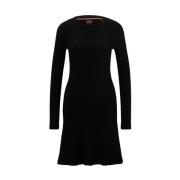 Elegante Jurk voor Vrouwen Boss Orange , Black , Dames