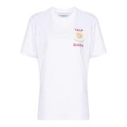 Wit T-shirt met Grafische Print Casablanca , White , Dames