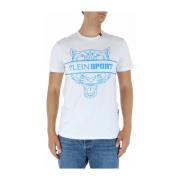 Bedrukt Heren T-shirt Plein Sport , White , Heren