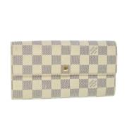 Pre-owned Canvas wallets Louis Vuitton Vintage , Beige , Dames