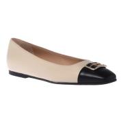 Ballerina pump in black and vanilla leather Baldinini , Multicolor , D...