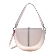 Vanilla leather shoulder bag Baldinini , Beige , Dames