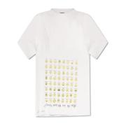 T-shirt met vintage-effect Balenciaga , White , Dames