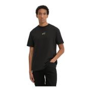 Geborduurd Handtekening Logo T-shirt Tommy Jeans , Black , Heren