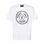 Wit T-shirt voor Mannen Versace Jeans Couture , White , Heren