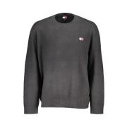 Zwart Katoenen Sweatshirt met Borduurwerk Tommy Hilfiger , Black , Her...