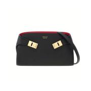 Zwarte Mini Hug Crossbody Tas Salvatore Ferragamo , Black , Dames