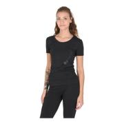 Zwart Katoen Blend T-Shirt Love Moschino , Black , Dames