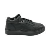 Minimalistische zwarte leren sneakers Doucal's , Black , Heren