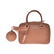 Handbag with purse in leather Baldinini , Brown , Dames