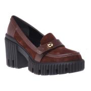 Loafers in brown suede Baldinini , Brown , Dames