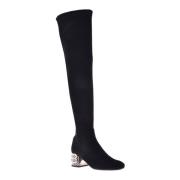 Boots in black eco-leather and suede Baldinini , Black , Dames