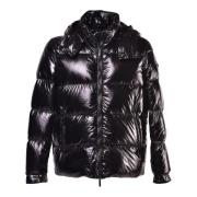 Down jacket in black nylon Baldinini , Black , Heren