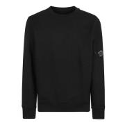 Zwarte Katoenen Crew Neck Sweatshirt Aw24 C.p. Company , Black , Heren