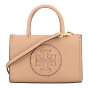 Ella Bio Mini Tote Handtas Tory Burch , Beige , Dames