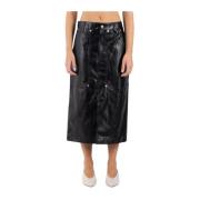 Zwarte Midi Rok door Angele Isabel Marant Étoile , Black , Dames