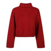 Turtle Neck Sweater in Stintino Stijl Loulou Studio , Red , Dames