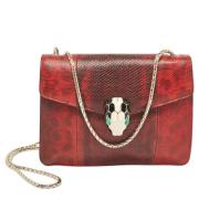 Pre-owned Leather shoulder-bags Bvlgari Vintage , Red , Dames