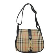 Pre-owned Canvas shoulder-bags Burberry Vintage , Beige , Dames