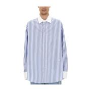 Katoenen Oversized Fit Shirt Gemaakt in Italië MM6 Maison Margiela , B...