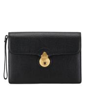 Pre-owned Leather clutches Burberry Vintage , Black , Dames