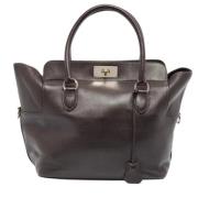 Pre-owned Leather totes Hermès Vintage , Brown , Dames