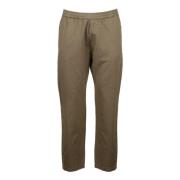 Beige Katoenen Elastische Taille Broek Barena Venezia , Brown , Heren