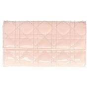 Pre-owned Leather clutches Dior Vintage , Pink , Dames