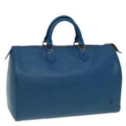 Pre-owned Leather louis-vuitton-bags Louis Vuitton Vintage , Blue , Da...