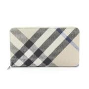 Pre-owned Canvas wallets Burberry Vintage , Gray , Dames