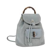 Pre-owned Suede backpacks Gucci Vintage , Blue , Dames