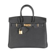 Pre-owned Leather handbags Hermès Vintage , Black , Dames