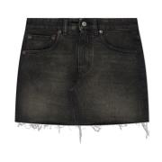 Denim rok met vintage effect MM6 Maison Margiela , Black , Dames